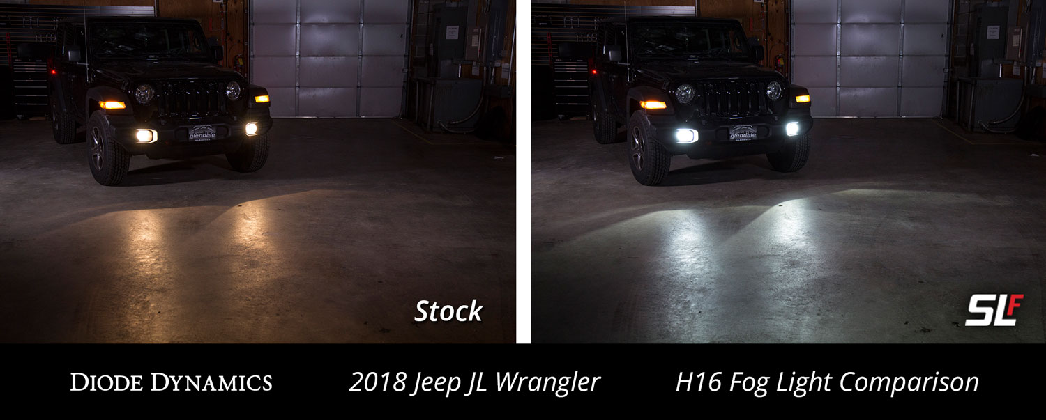 Jeep Wrangler JL Diode Dynamics: 2018+ JL Wrangler Fog Light LED Bulb Replacements! Install Video! USA Made SLF! {filename}