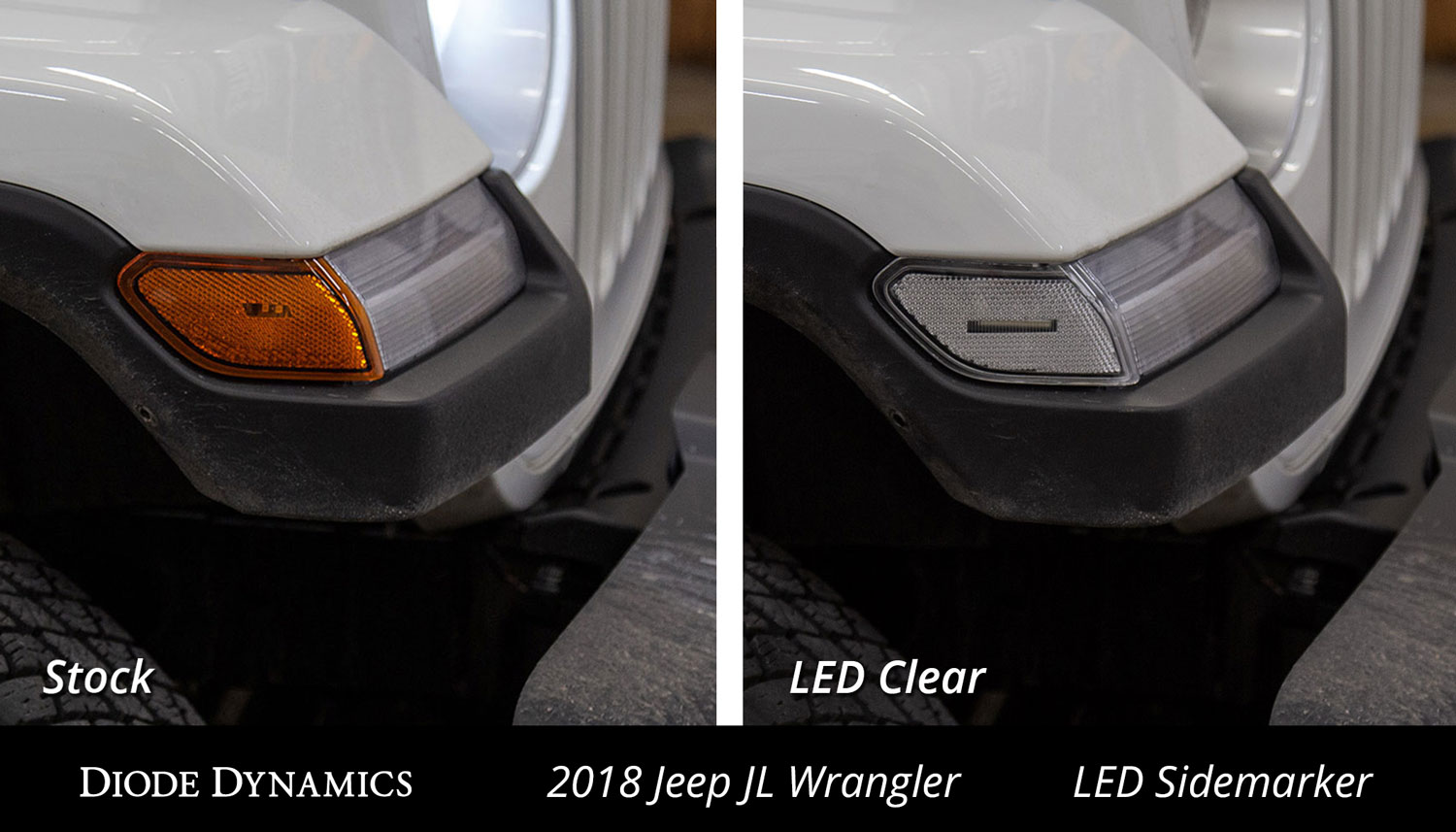 Sidemarkers for 2018-2025 Jeep JL Wrangler/Gladiator  Clear (set) - Image 6
