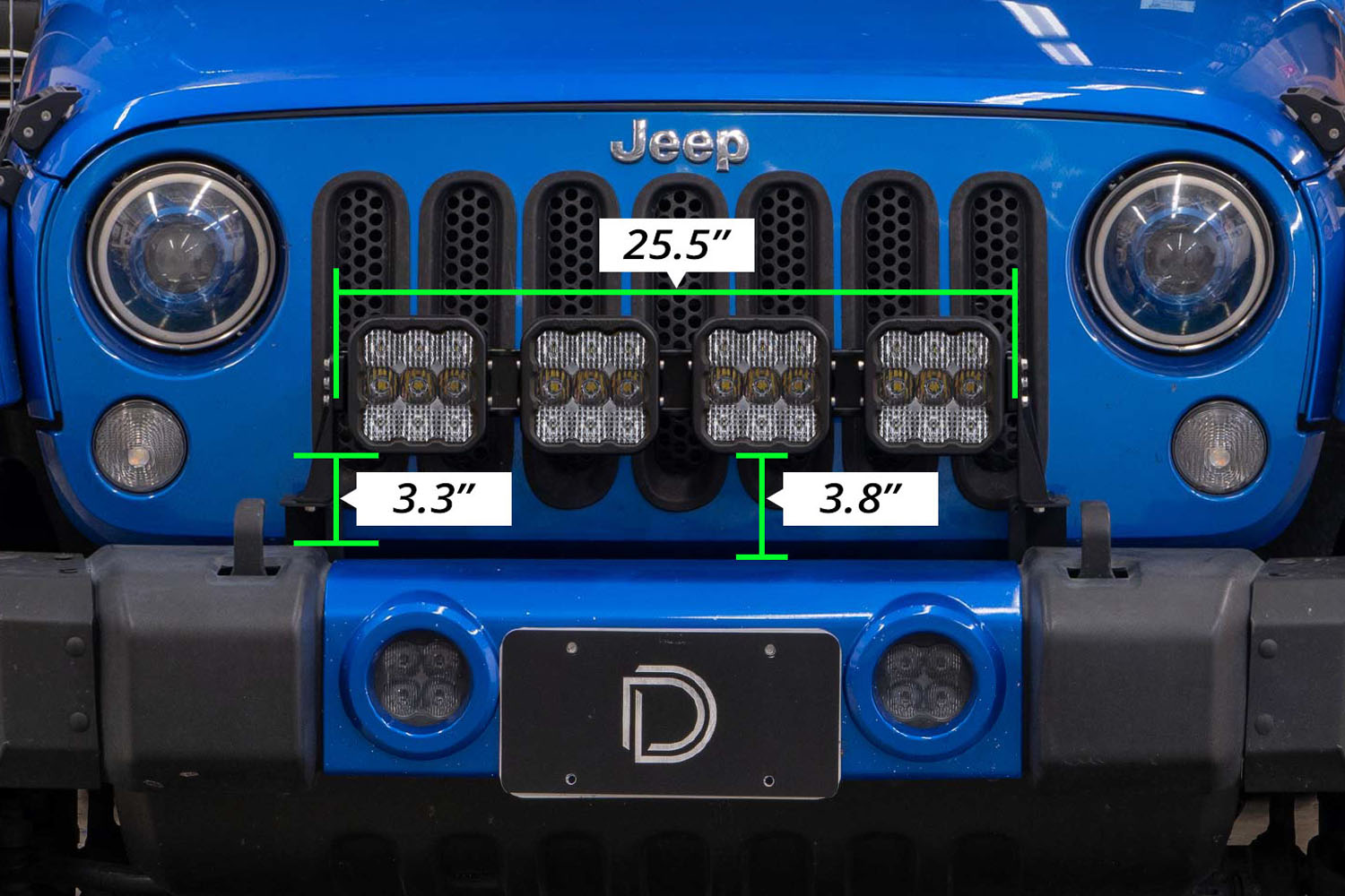 Stage Series Grille Bracket Kit for 2007-2018 Jeep JK Wrangler - Image 3