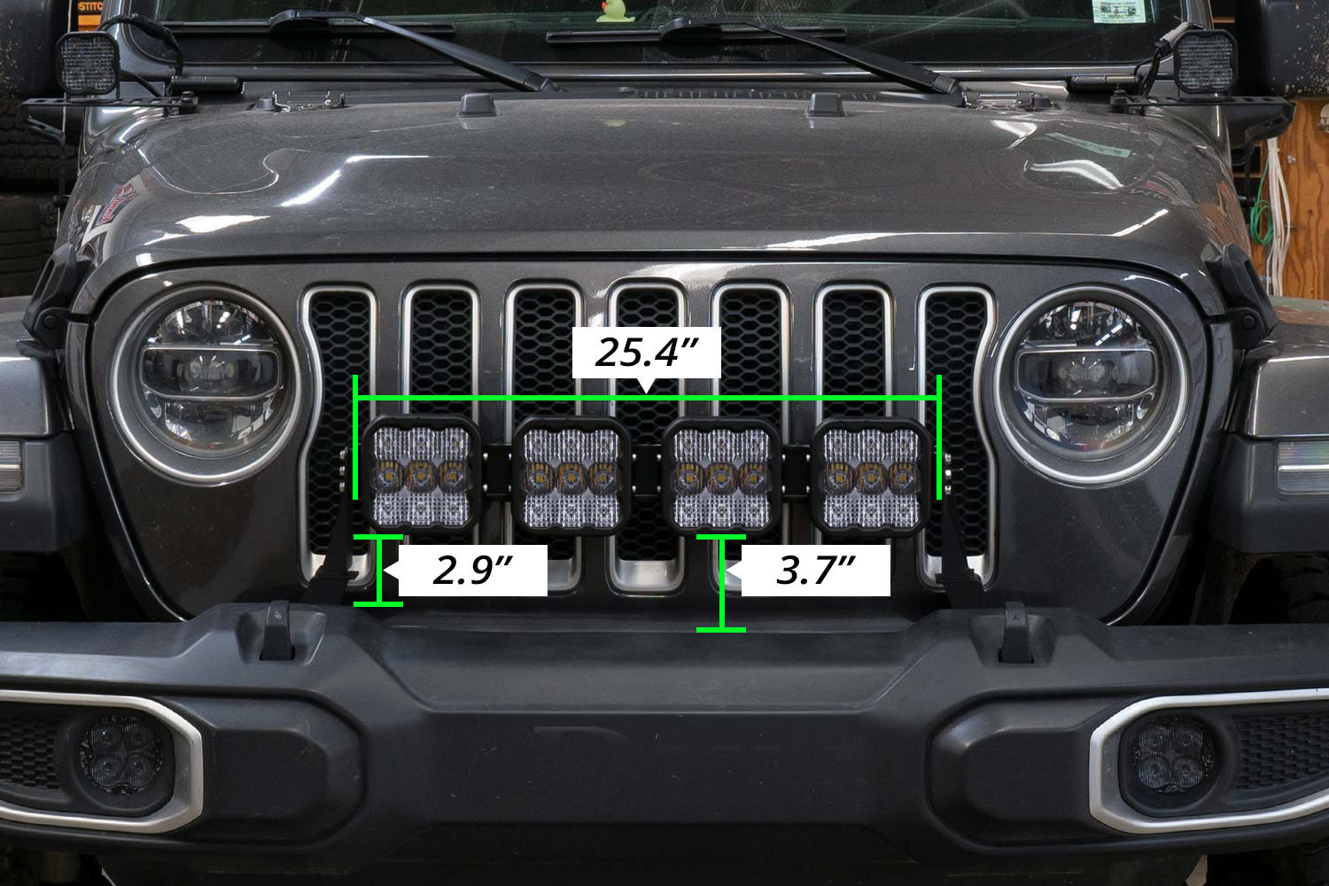Stage Series Grille Bracket Kit for 2018+ Jeep Wrangler JL - Image 5