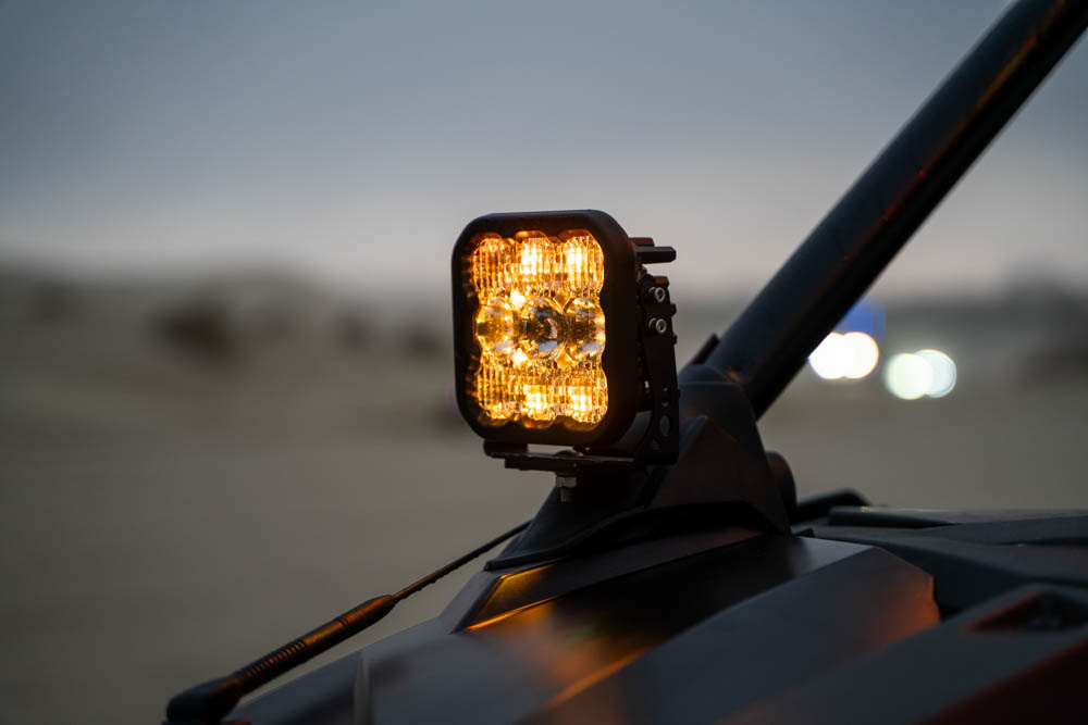 Polaris RZR A-Pillar LED Pod Kit  SS5 Pro Yellow Combo - Image 4