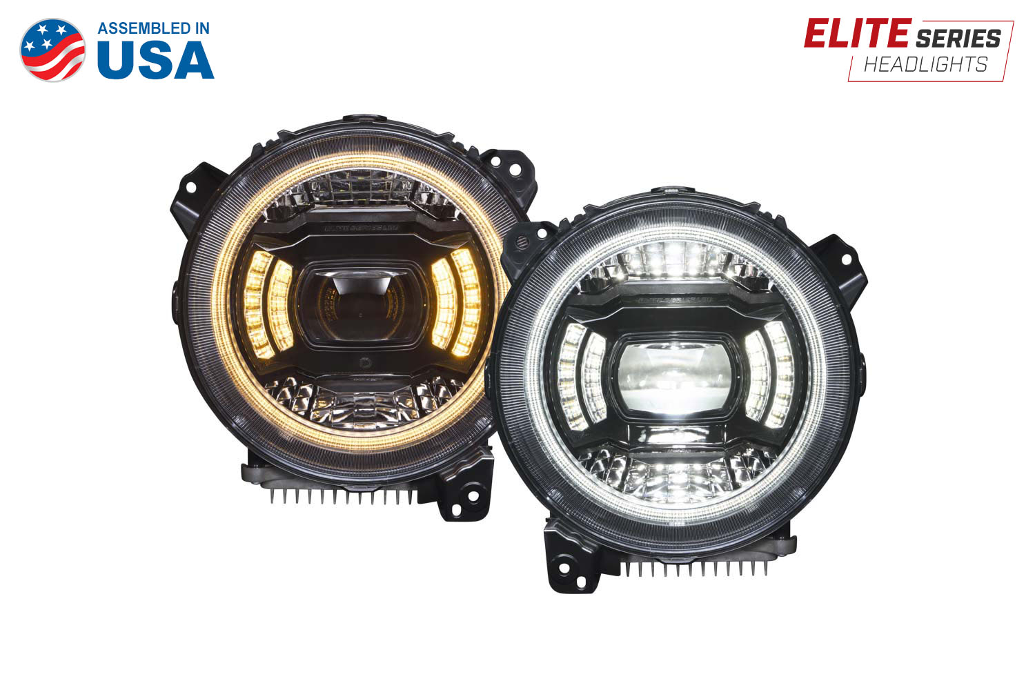 Elite Max LED Headlights for 2018+ Jeep JL Wrangler - Image 3