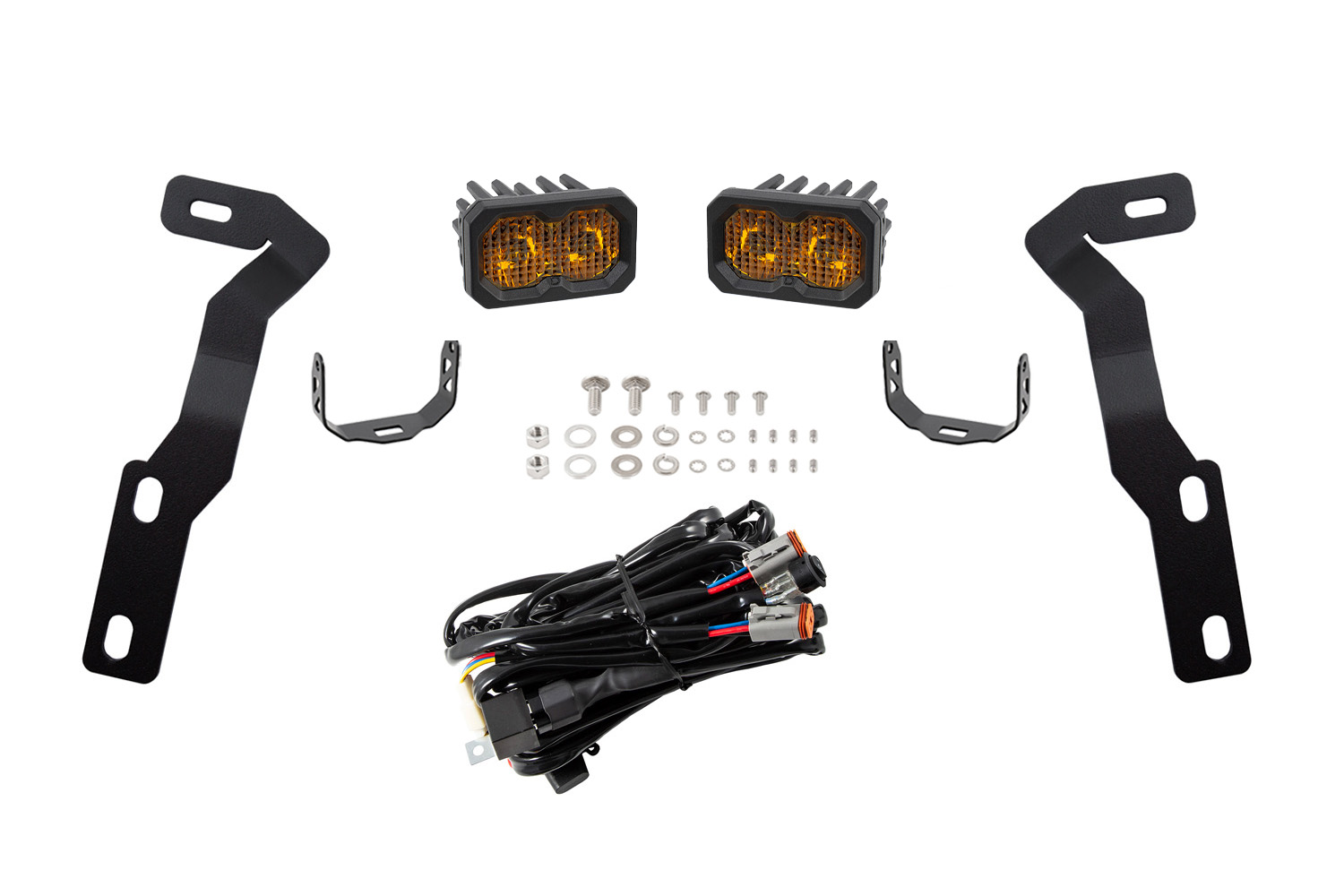 C2 2.0 LED Ditch Light Kit for 2016-2023 Toyota Tacoma  Pro Yellow Combo - Image 2