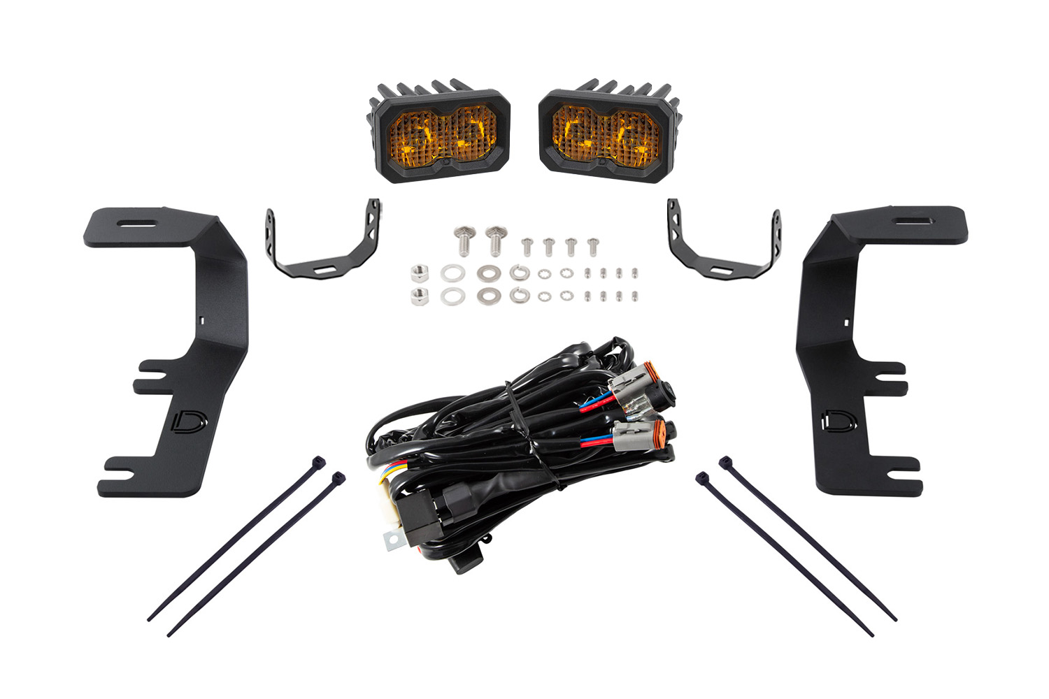C2 2.0 LED Ditch Light Kit for 2014-2019 Silverado/Sierra  Pro Yellow Combo - Image 2