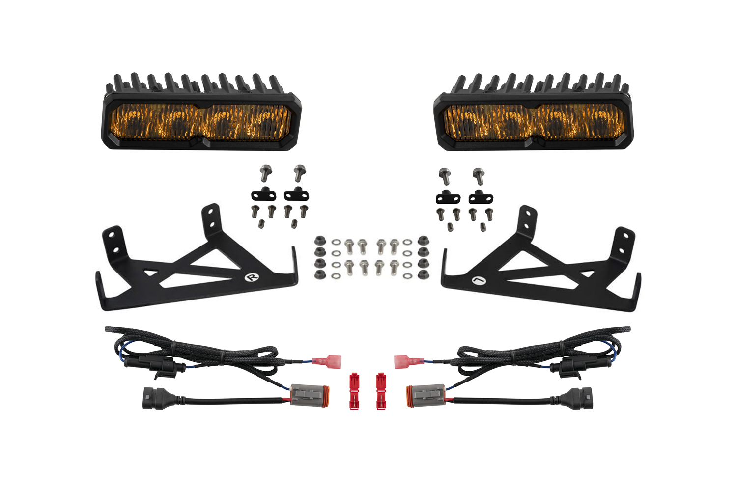 F250 2021 Fog SS6 Sport LED Kit Yellow - Image 2