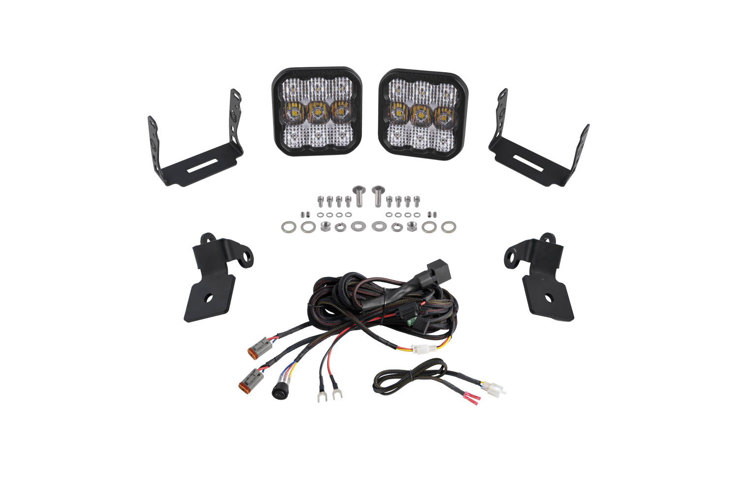 Polaris RZR A-Pillar LED Pod Kit  SS5 Sport White Combo - Image 2