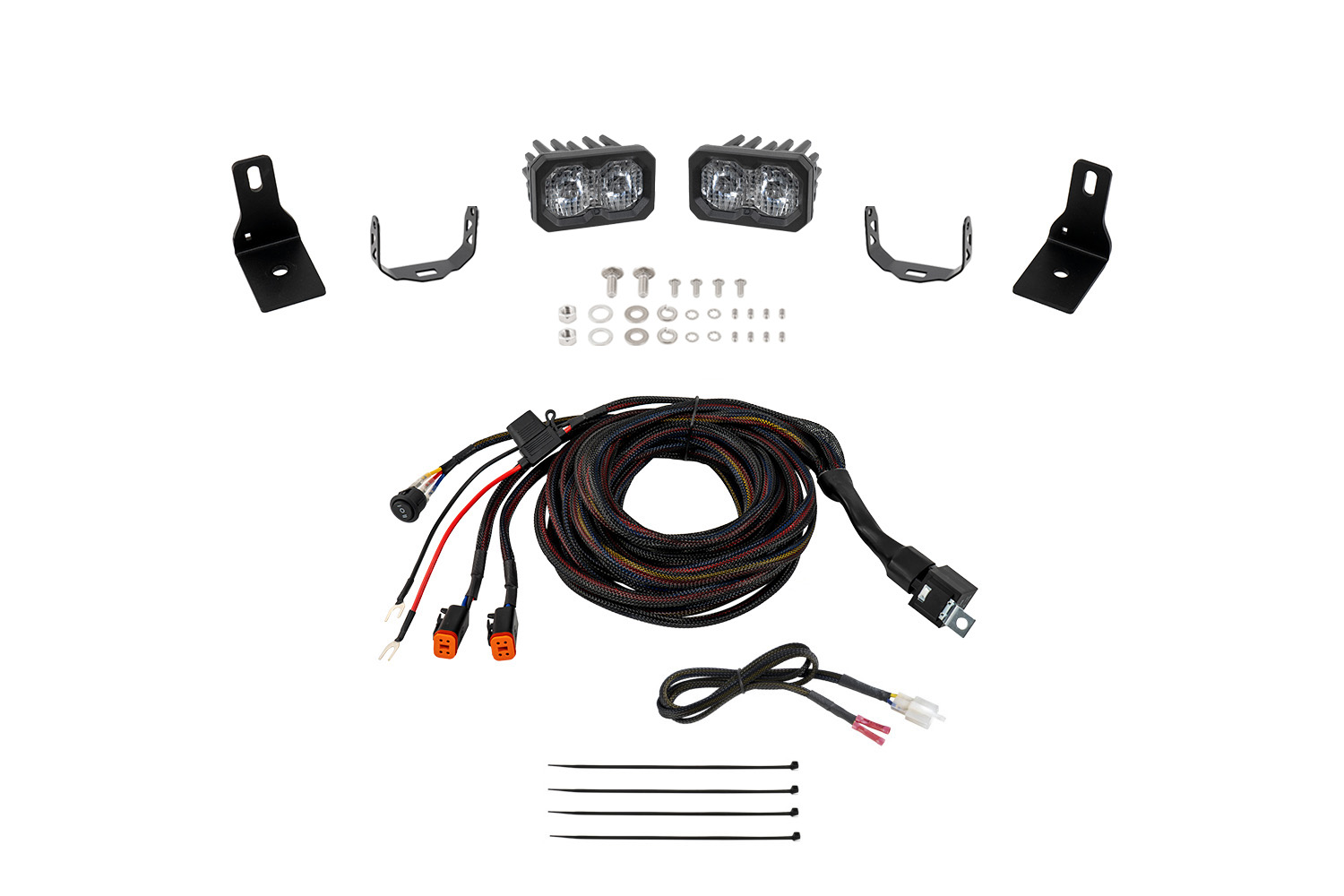 Stage Series Ditch Light Kit for 2022+ Ford Maverick C2 2.0 Pro White Combo/Driving - Image 2