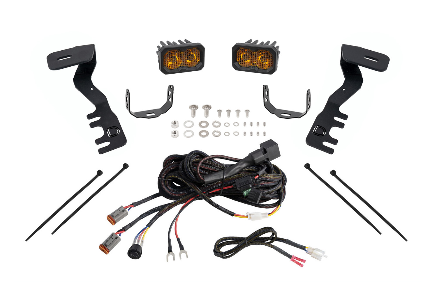 C2 2.0 LED Ditch Light Kit for Toyota Tacoma/4Runner  Pro Yellow Combo - Image 2