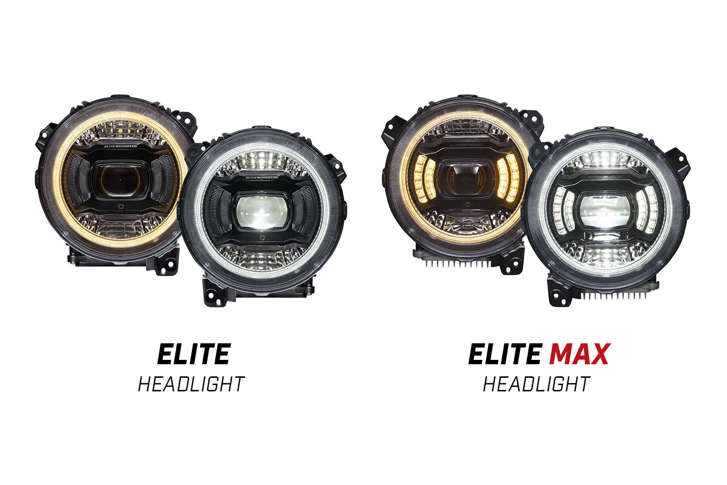 Elite Max LED Headlights for 2018+ Jeep JL Wrangler - Image 9