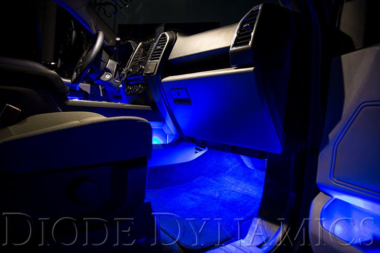 DOUBLE DENSITY BRIGHTER BRIGHT WHITE LED FOOTWELL LIGHTING 2x40CM STRIPS 