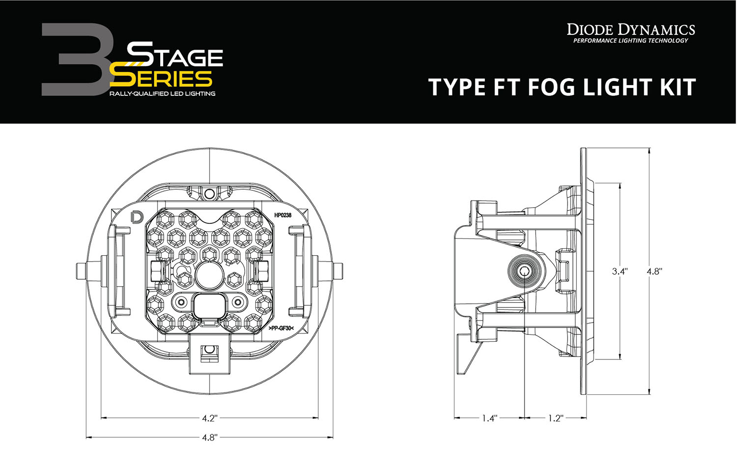 SS3 Max Type FT Kit ABL White SAE Fog - Image 9