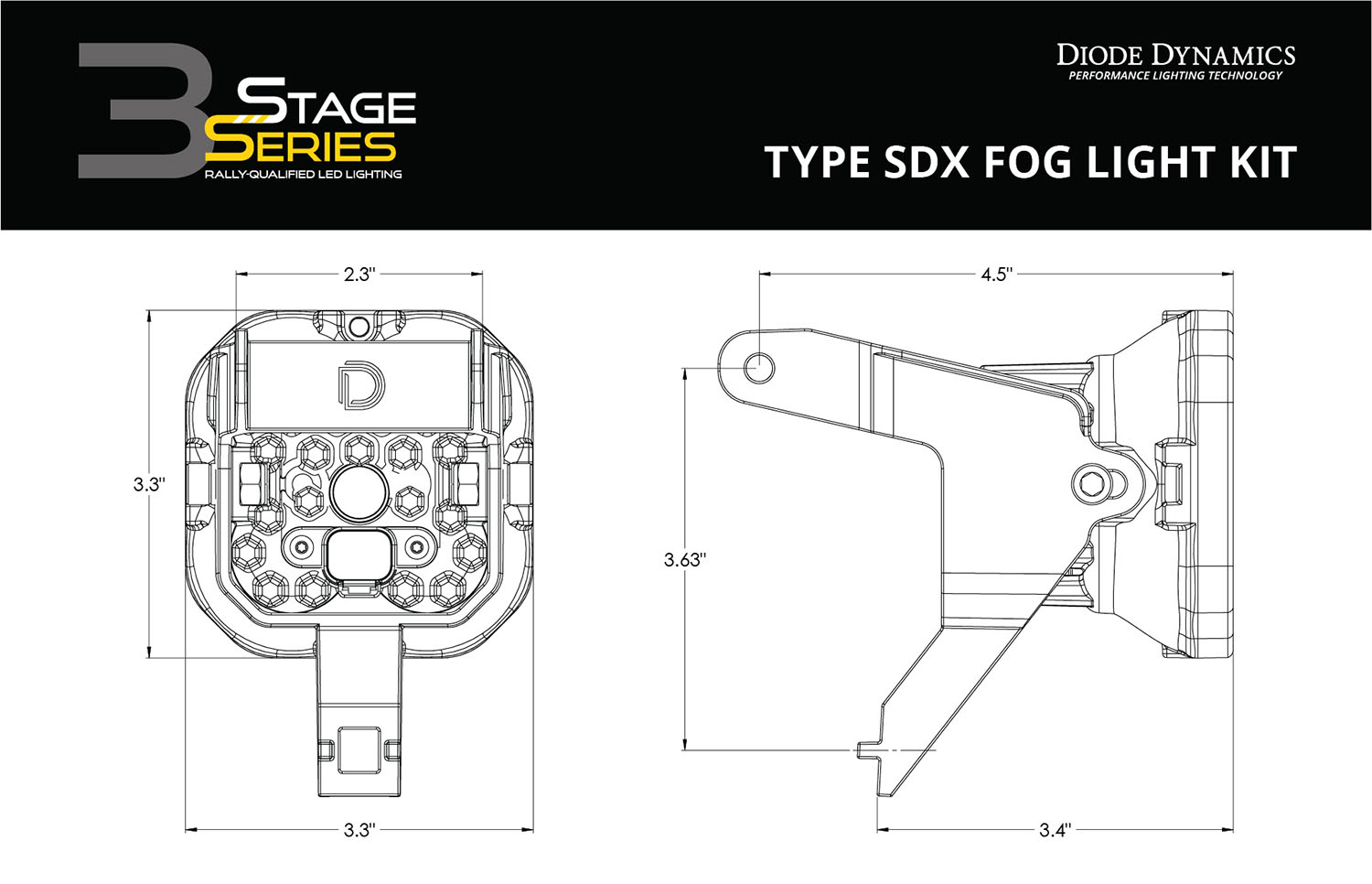 SS3 Max Type SDX Kit ABL Yellow SAE Fog - Image 9