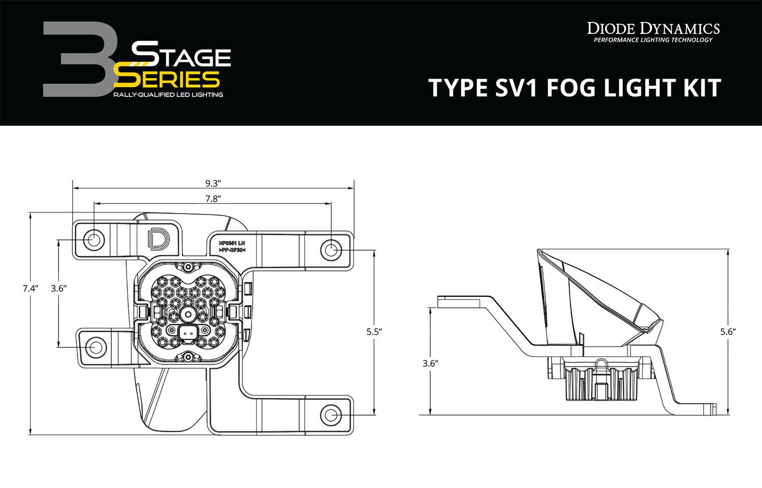 SS3 Max Type SV1 Kit ABL White SAE Fog - Image 9