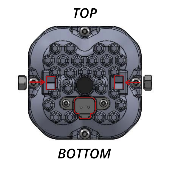 SS3 pod orientation showing the correct top and bottom bracket position