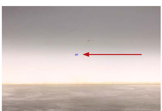 SS3 fog light beam pattern aimed at the marked cutoff line
