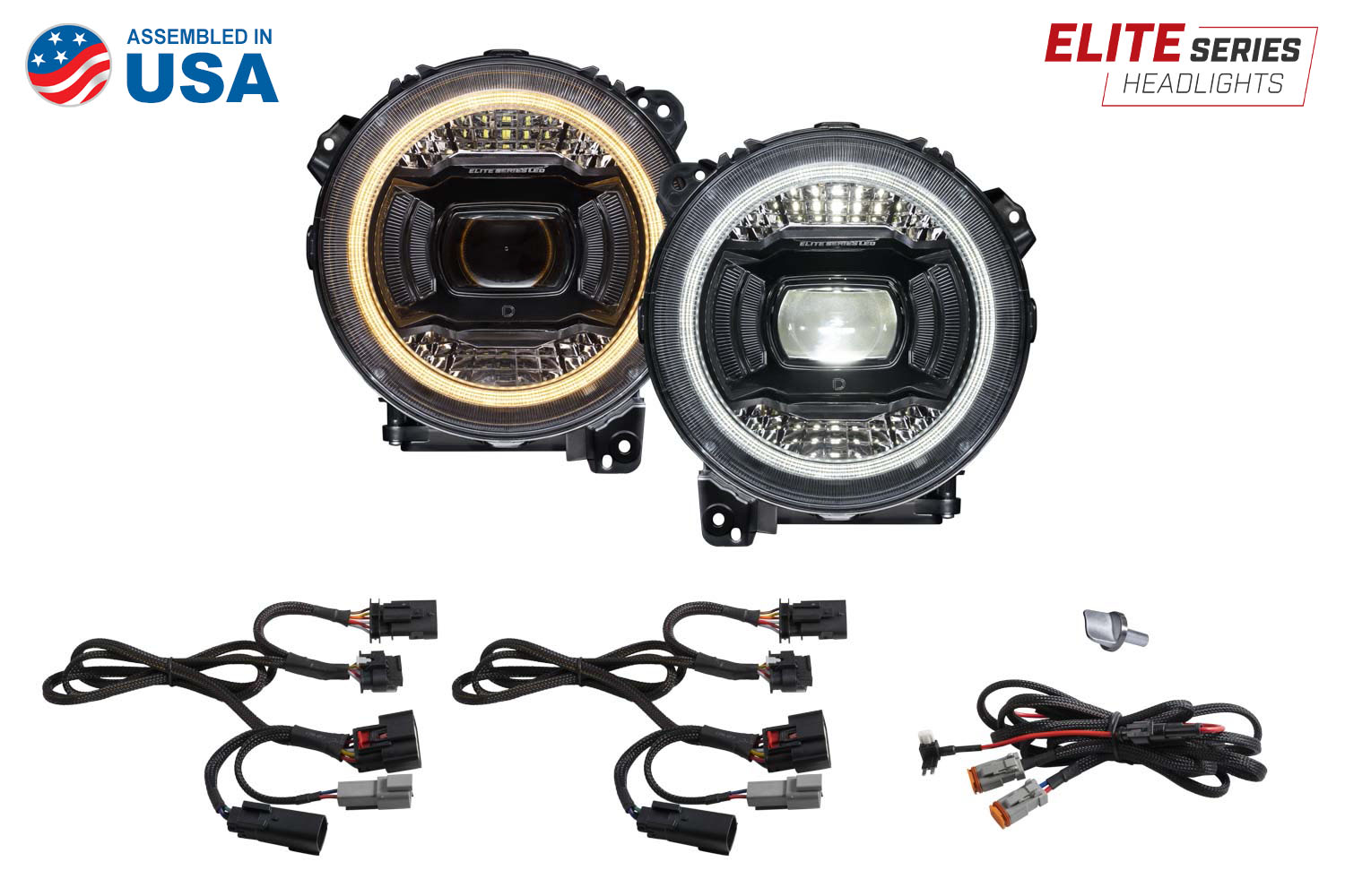 Elite Series Jeep Gladiator LED Headlights and Harnesses