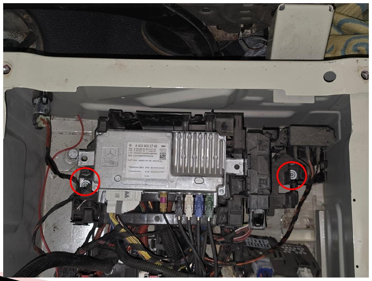 BCM support assembly mounting nuts