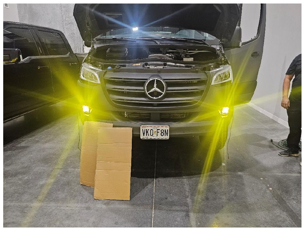Completed Sprinter SS3 fog light installation