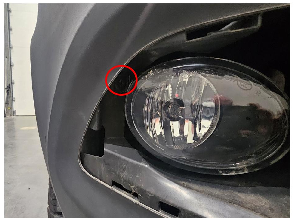 Factory fog light mounting screw