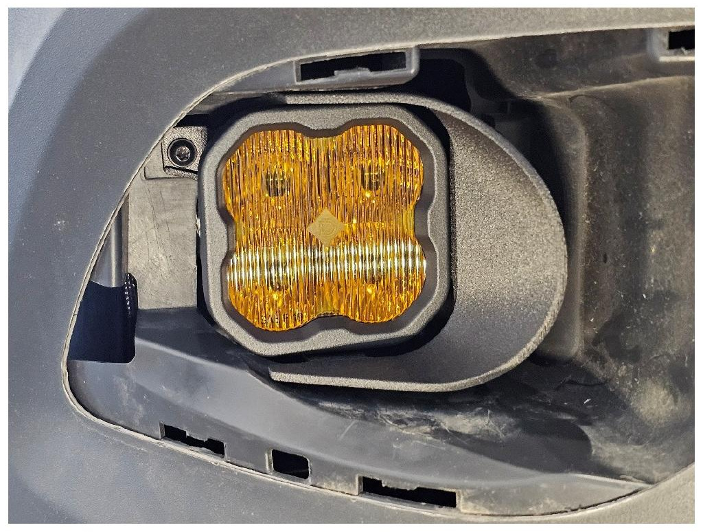 SS3 fog light assembly installed in the factory location