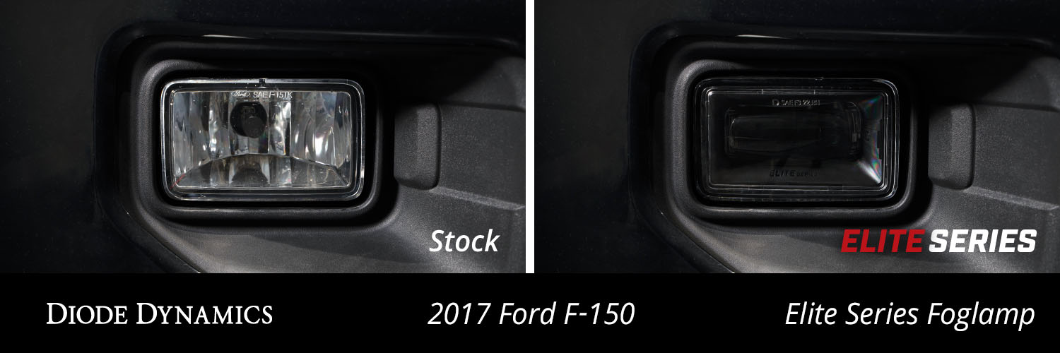 Elite Series Ford Fog Light compared to factory halogen