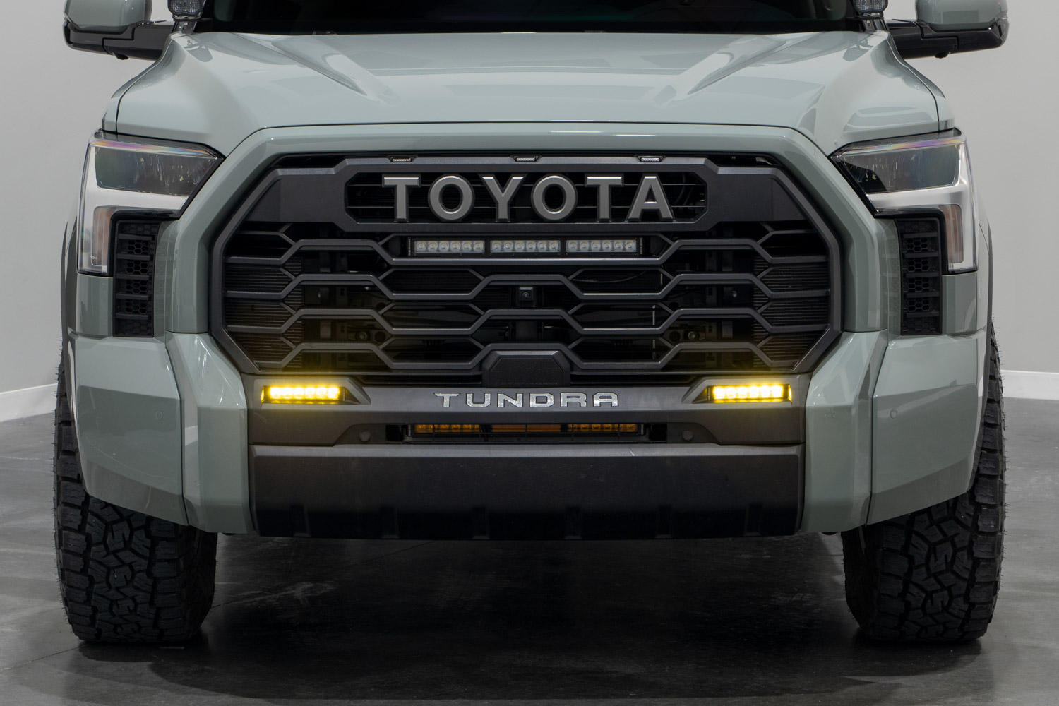 Stage Series LED light bar fog light kit on Toyota Tundra