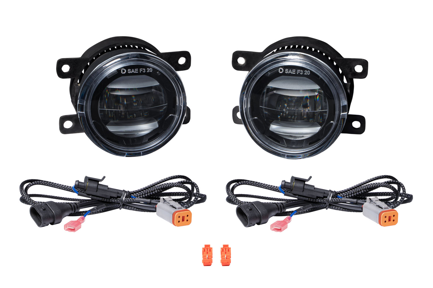 Elite Series LED Fog Light, wires, and t taps