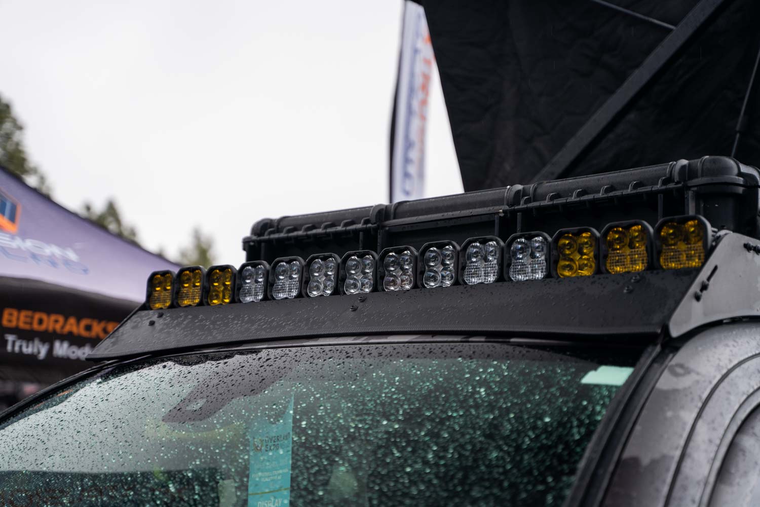 SS3 LED Off-Road lights mounted on roof rack