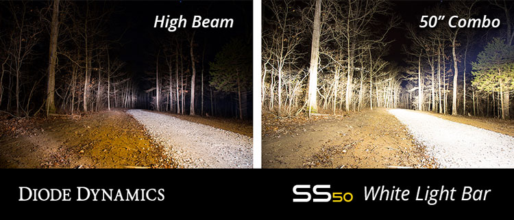 Stage Series LED Light Bar vs normal headlight high beams