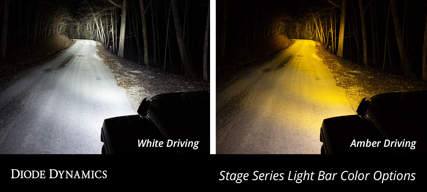 Stage Series LED Light Bar Color Options White Amber
